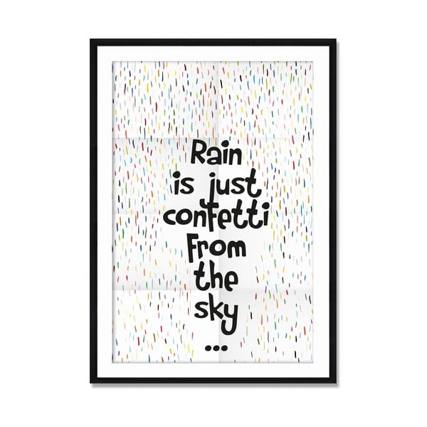 Oprawiony obraz Rain Confetti, 50x70 cm