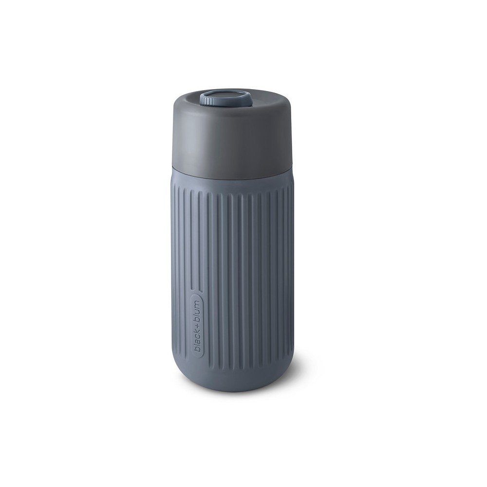 Ciemnoszary szklany kubek podróżny 340 ml – Black + Blum