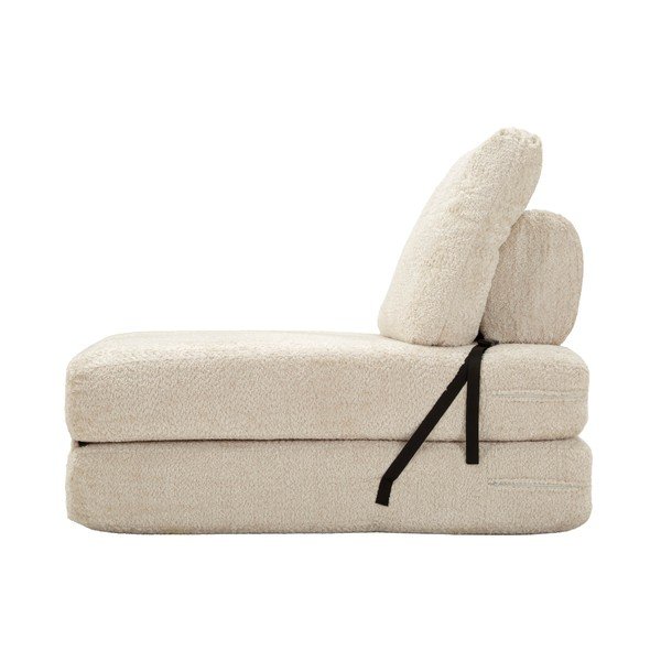 Biały rozkładany fotel z materiału bouclé Faster – Mauro Ferretti-image-4