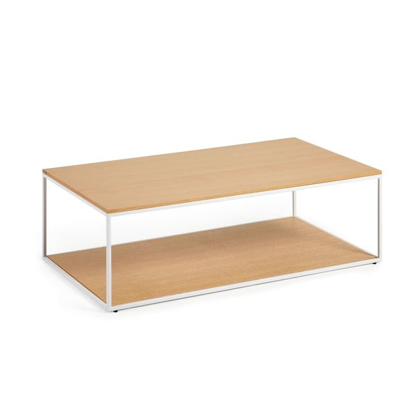 Stolik z blatem w dekorze dębu w jasnym naturalnym kolorze 60x110 cm Yoana – Kave Home