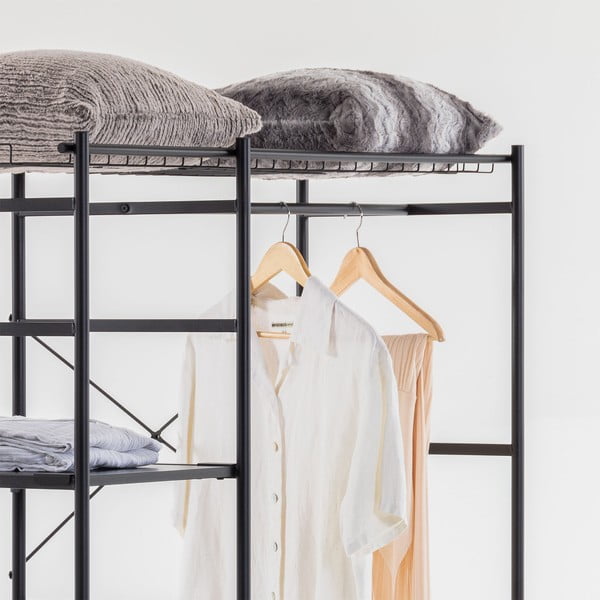 Czarny regał do szafy garderobianej Kave Home Storn, wys. 182 cm-image-1