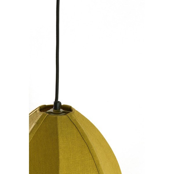 Zielona lampa wisząca z tekstylnym kloszem Milatos – Light & Living-image-3