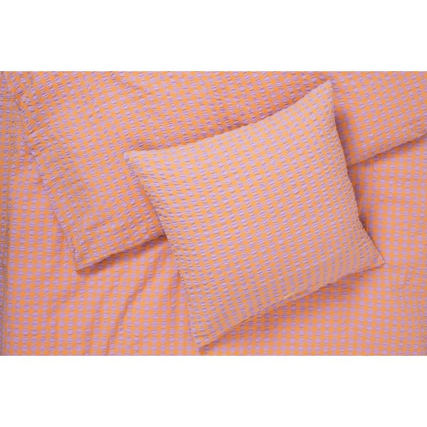 Pomarańczowo-lawendowa pościel jednoosobowa z kory 140x200 cm Bæk&Bølge – JUNA-image-2