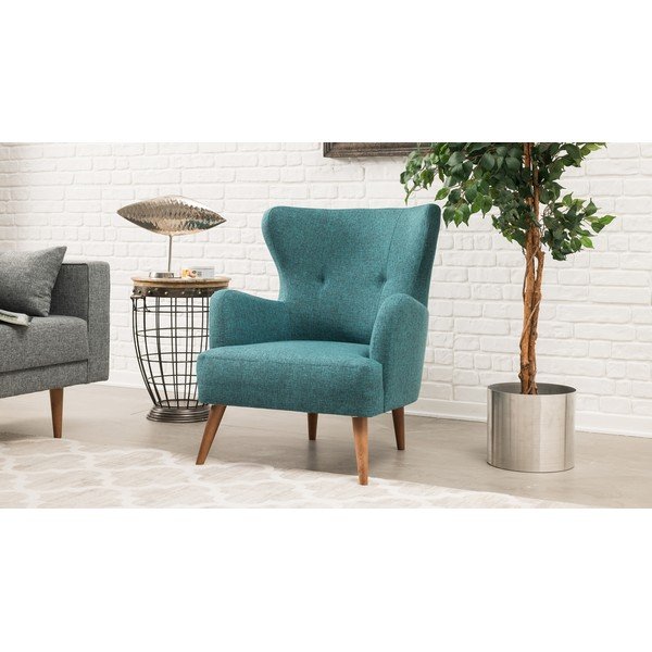 Niebieski fotel uszak Balcab Home Jane-image-1