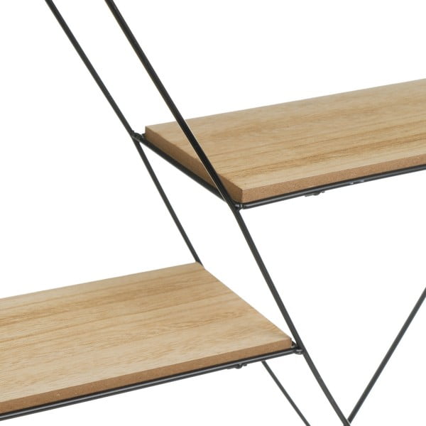 Czarno-naturalna piętrowa półka 50 cm – Casa Selección-image-1