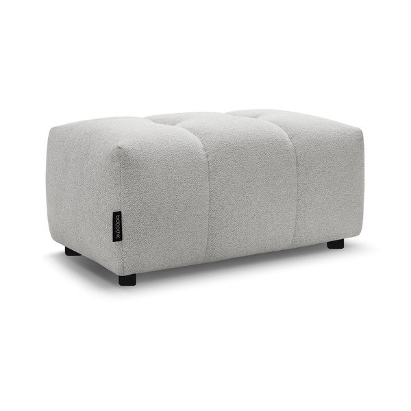 Jasnoszary podnóżek z tkaniny szenilowej Roxelane – Bobochic Paris-image-3