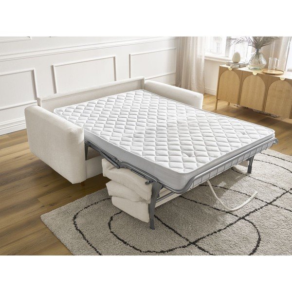 Beżowa rozkładana sofa do spania 220 cm Cocoone – Bobochic Paris-image-1