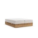 Beżowo-naturalne łóżko boxspring ze schowkiem 180x200 cm Faro – Maison de Rêve