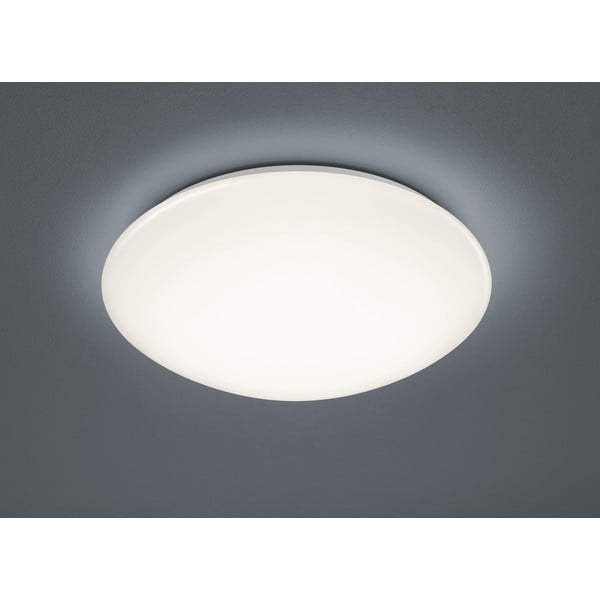 Biała okrągła lampa sufitowa LED Trio Putz, średnica 40 cm-image-1
