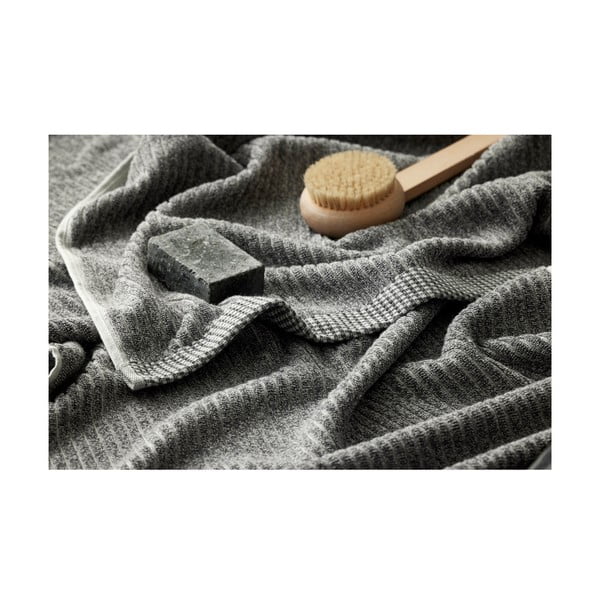 Szary ręcznik z bawełny organicznej 50x100 cm Melange − Södahl-image-2