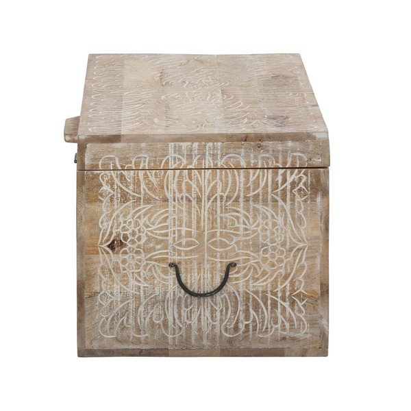 Skrzynia z litego drewna mango w naturalnym kolorze 45x50 cm Malati – Støraa-image-4