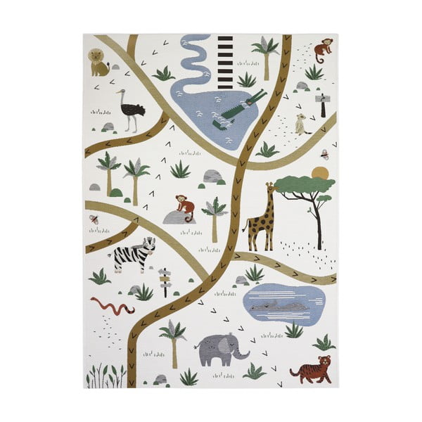 Kremowy dywan dziecięcy 123x180 cm Little Savannah – Nattiot