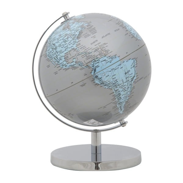 Globus dekoracyjny Mauro Ferretti Mappamondo Silver, ⌀ 20 cm