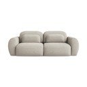 Jasnobrązowa sztruksowa rozkładana sofa ze schowkiem 266 cm Kini – Makamii