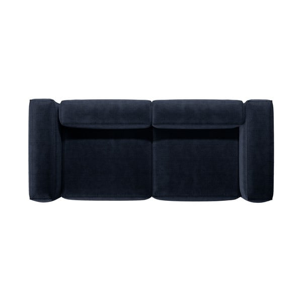 Ciemnoniebieska sztruksowa sofa 264 cm Bergamo – Cosmopolitan Design-image-3