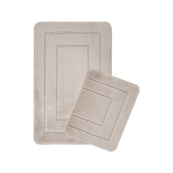 Jasnobrązowe dywaniki łazienkowe zestaw 2 szt. 50x80 cm Cerceve – Foutastic