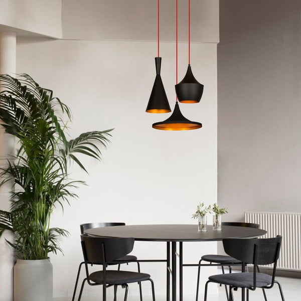 Czarna/w kolorze miedzi lampa wisząca z metalowym kloszem ø 51 cm Elmas – Opviq lights-image-1