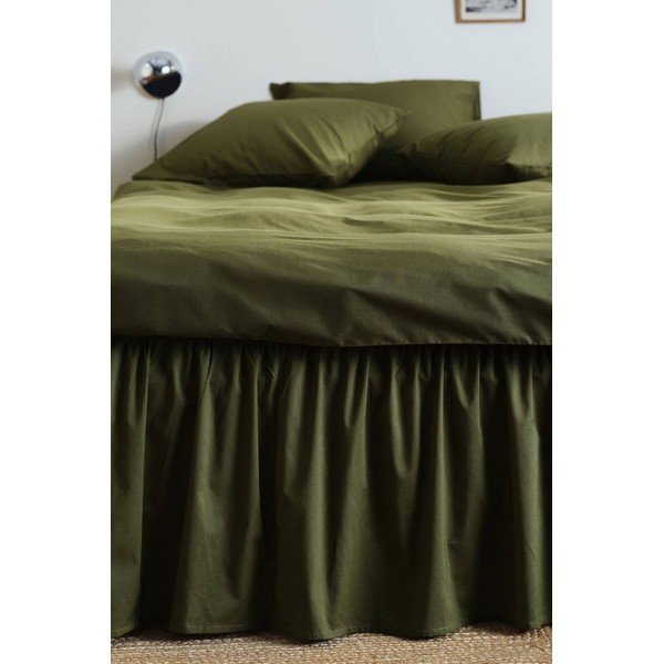 Narzuta z bawełny organicznej w kolorze khaki 90x200 cm Zack – Jotex-image-1