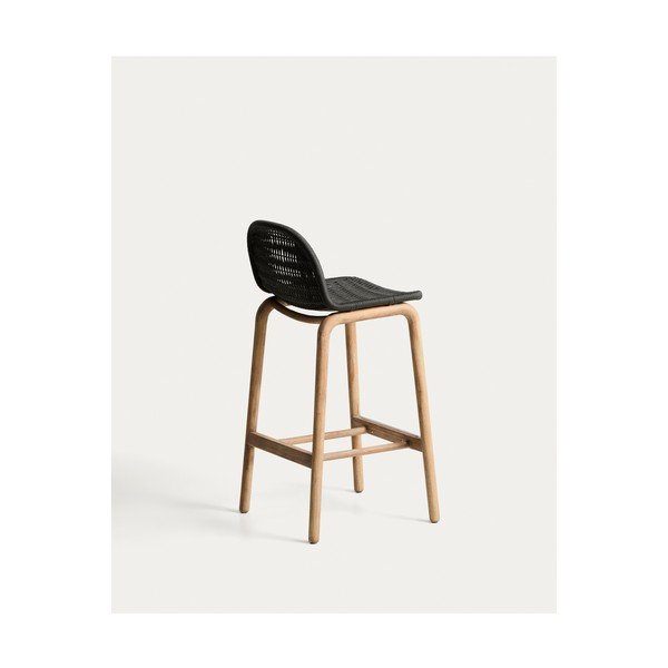 Ciemnoszary drewniany hoker ogrodowy Alipa – Kave Home-image-3