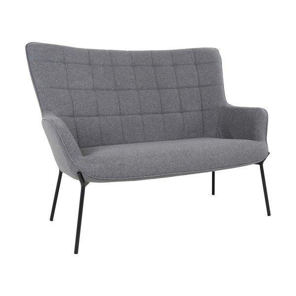 Szara sofa 128 cm Glasgow – House Nordic-image-1
