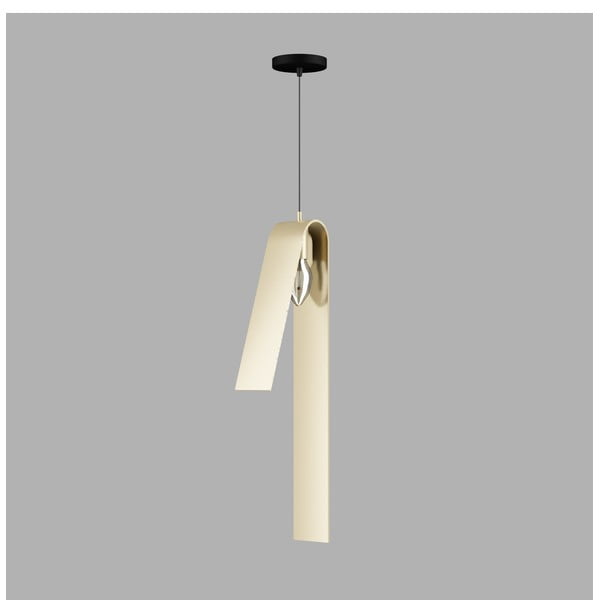 Lampa wisząca w czarno-złotym kolorze z metalowym kloszem Fold – Squid Lighting-image-1
