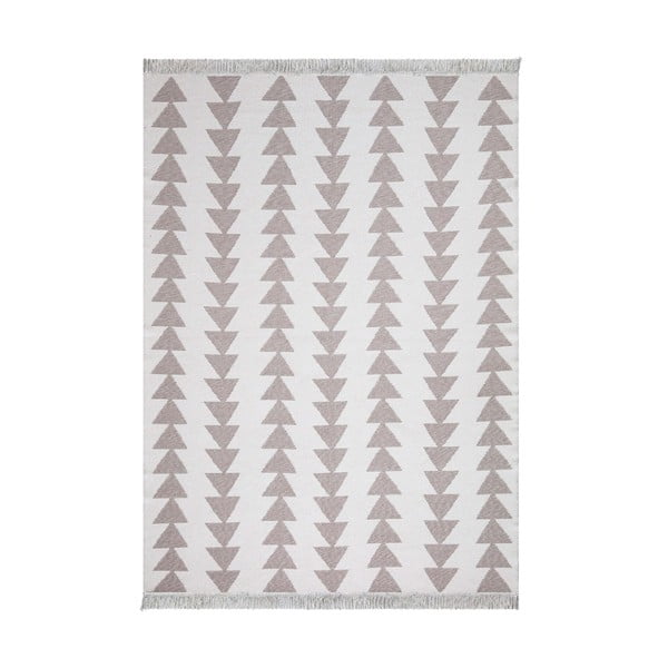 Biało-beżowy bawełniany dywan Oyo home Duo, 80 x 150 cm