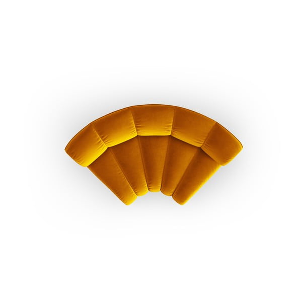 Żółty aksamitny moduł sofy (strona zmienna) Lupine – Micadoni -image-2