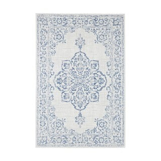 Niebiesko-kremowy dywan odpowiedni na zewnątrz NORTHRUGS Tilos, 80x150 cm