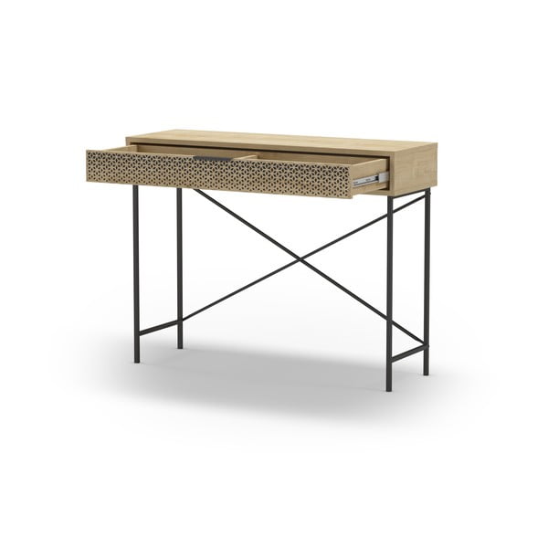 Konsola w dekorze dębu 35.5x110 cm Ecrin – Marckeric-image-3