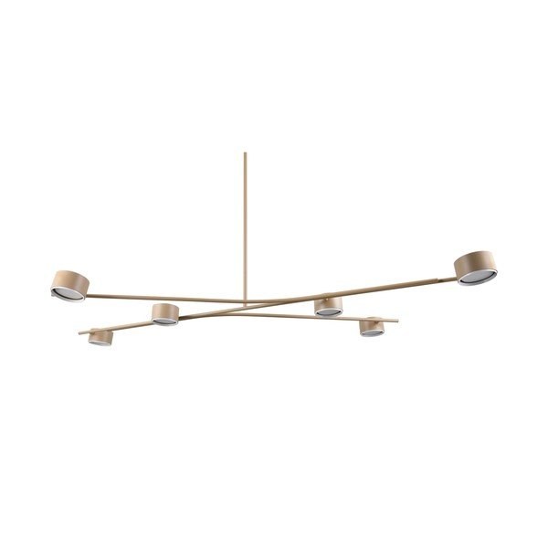 Beżowa metalowa lampa wisząca Coda – Trio Select