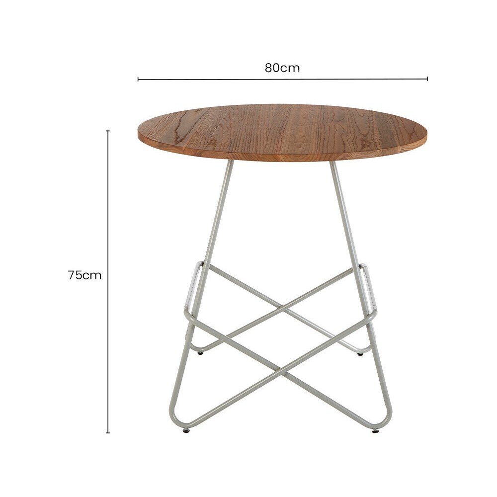 Okrągły stół z litego drewna wiązu ø 80 cm District – Premier Housewares (zdjęcie 9)