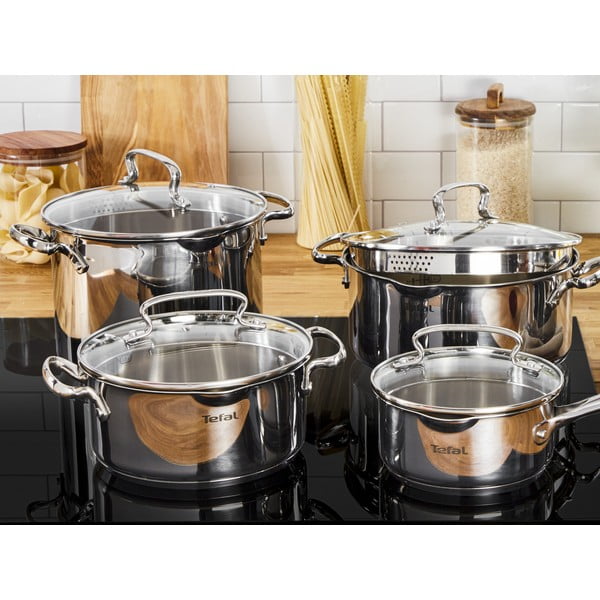 Zestaw garnków ze stali nierdzewnej 10 szt. DUETTO+ G719SA55 – Tefal-image-1