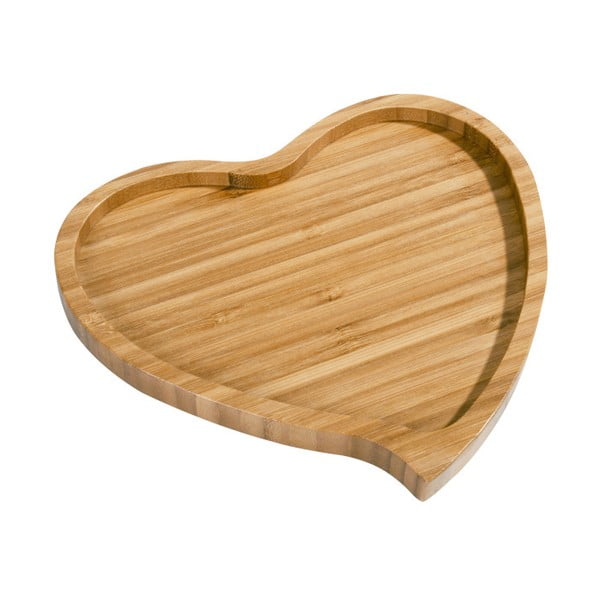 Bambusowy półmisek Aminda Heart, szerokość 23 cm
