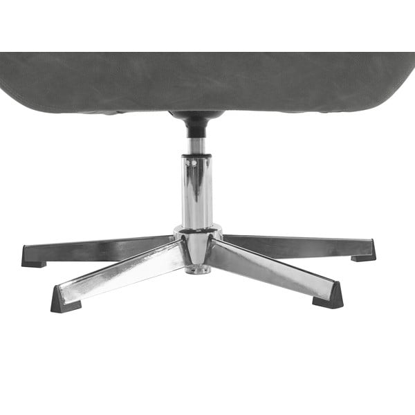 Szary fotel z imitacji skóry Naomi – Støraa-image-4