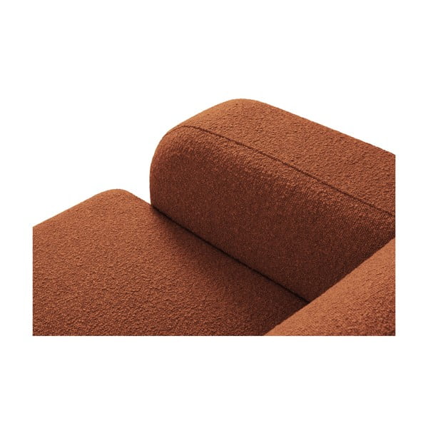 Brązowy narożnik z materiału bouclé (prawostronny) Molino – Micadoni Home-image-4