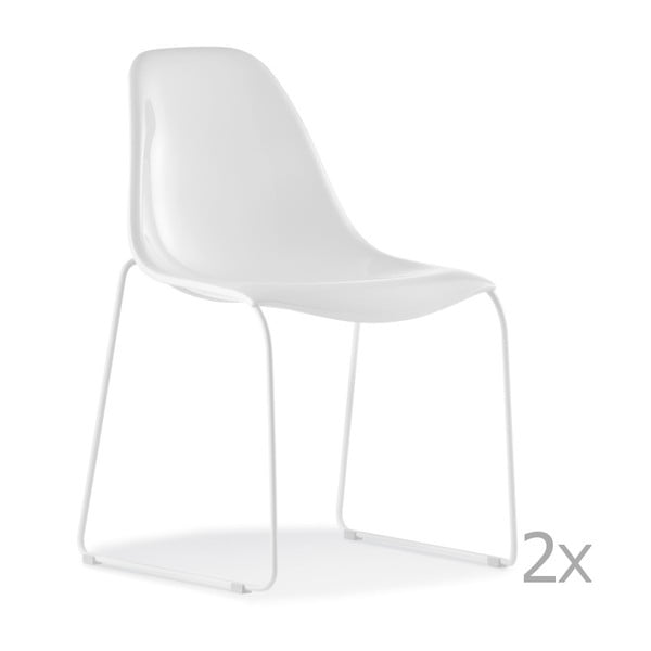 Zestaw 2 białych krzeseł Pedrali DayDream