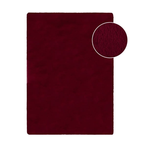 Bordowa syntetyczna skóra 160x230 cm Ivy Luxury Fur – Flair Rugs