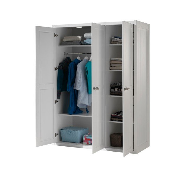 Biała dziecięca szafa Vipack Lewis, szer. 145 cm-image-1
