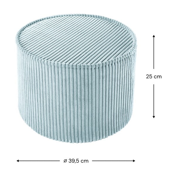 Miętowy sztruksowy puf dziecięcy – Wigiwama-image-2
