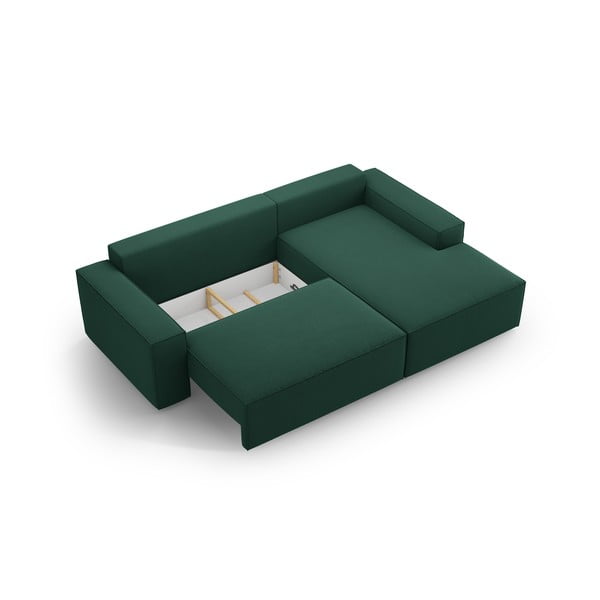 Zielony rozkładany narożnik (prawostronny) Jodie – Micadoni Home-image-4