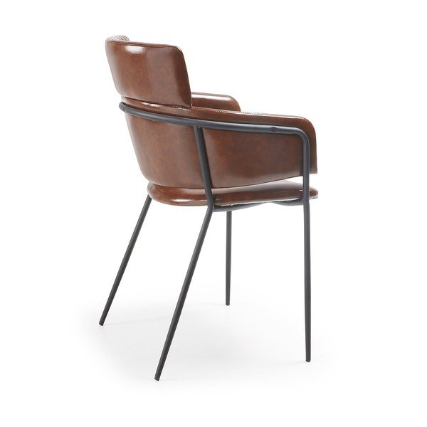 Zestaw 2 brązowych krzeseł do jadalni La Forma Rhett-image-3