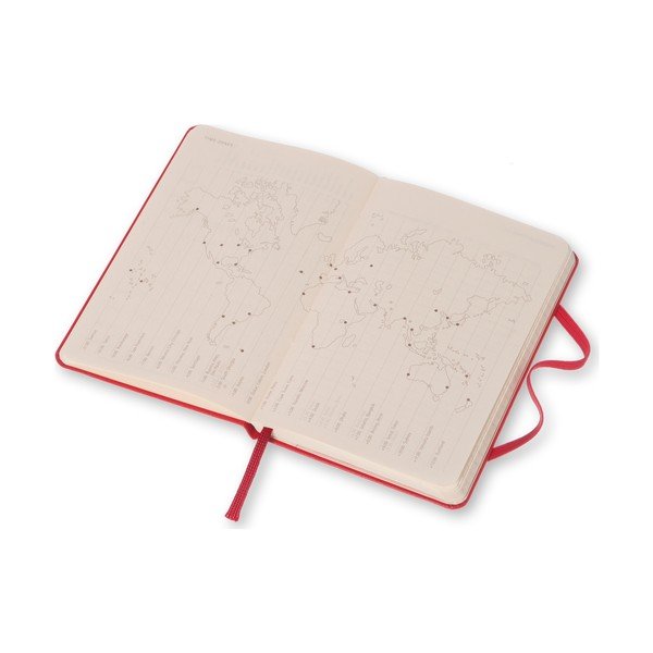 Czerwony tygodniowy kalendarz Moleskine Hard, 18 miesięcy, mały-image-4