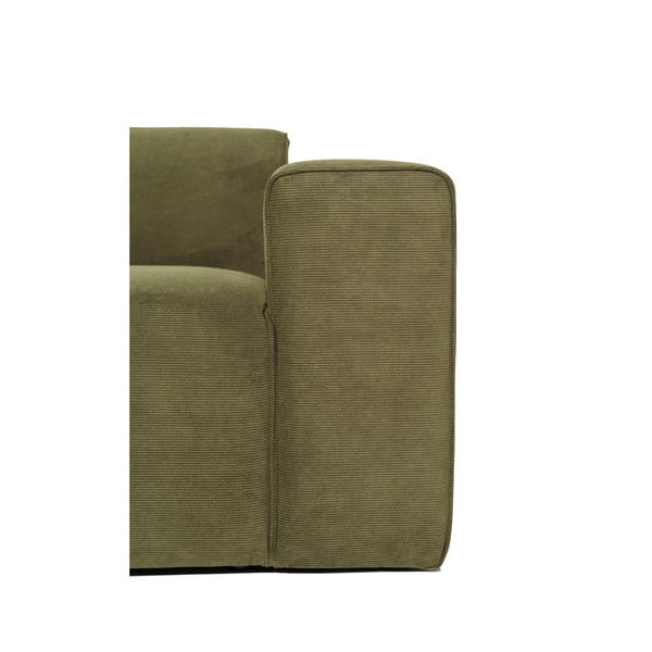 Zielony końcowy moduł sztruksowej sofy Scandic Sting, 101 cm, prawostronny-image-4