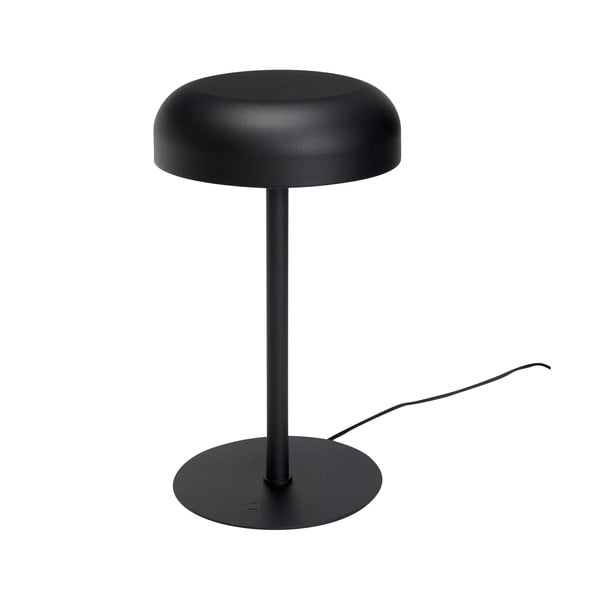 Czarna lampa stołowa LED ze ściemniaczem (wysokość 37 cm) Velo – Hübsch-image-3