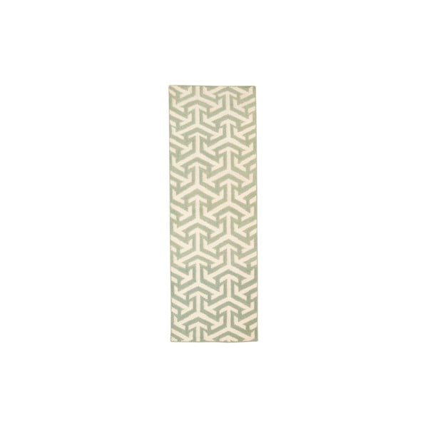 Ręcznie tkany dywan Kilim 307 no.5 Green, 60x180 cm