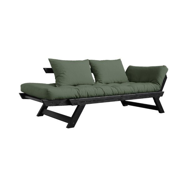 Sofa rozkładana z zielonym pokryciem Karup Design Bebop Black/Olive Green-image-4