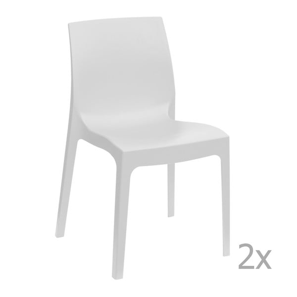 Zestaw 2 białych krzeseł Castagnetti Rome
