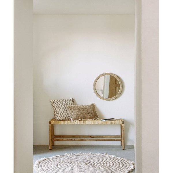 Lustro z drewnianą ramą ścienne ø 50 cm Alum – Kave Home-image-1