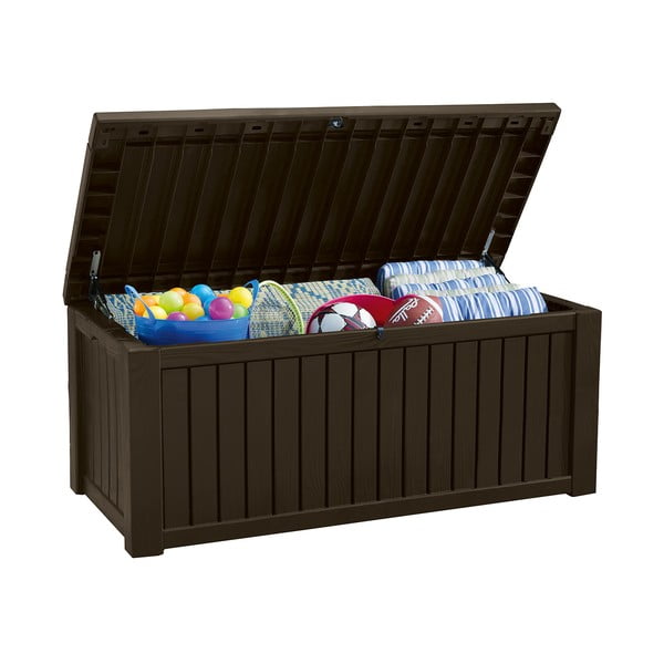 Antracytowa plastikowa skrzynia ogrodowa Rockwood – Keter-image-2