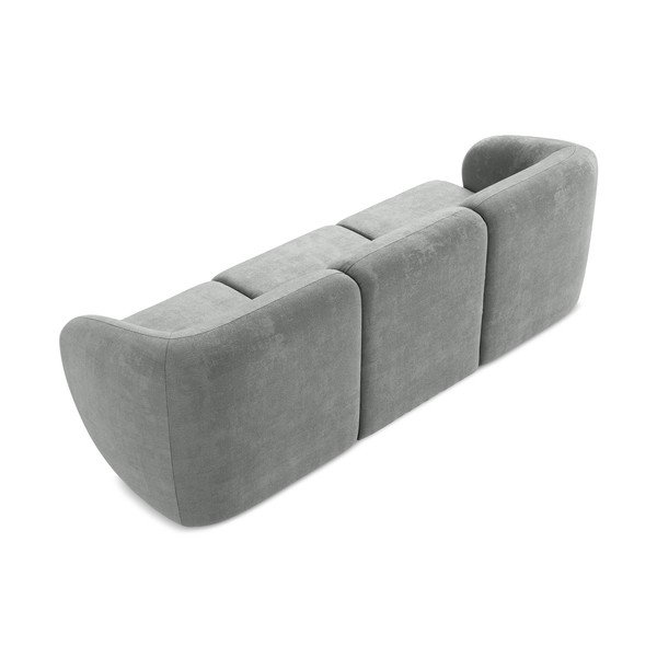 Szara sofa z tkaniny szenilowej 244 cm Lani – Makamii-image-3
